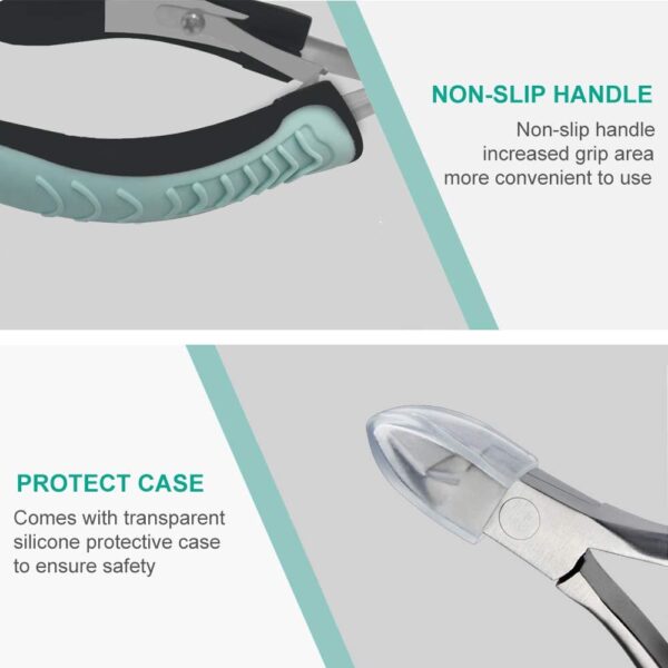 IVON Cuticle Trimmer, Non-Slip Professional Cuticle Nipper Stainless Steel Cutter - Image 4