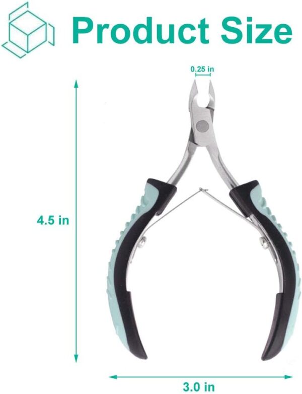IVON Cuticle Trimmer, Non-Slip Professional Cuticle Nipper Stainless Steel Cutter - Image 5