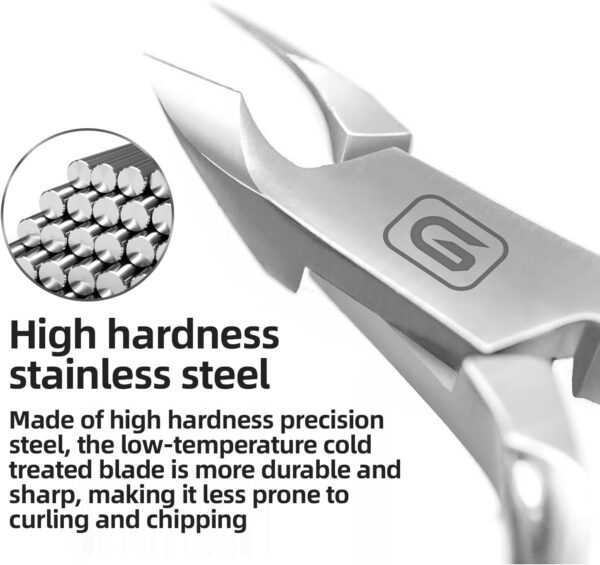 Cuticle Trimmer 3/4 Jaw Extremely Sharp Cuticle Nippers Scissors Stainless Steel Clippers Cutter Remover Pedicure Manicure Nail Tool, cuticle pusher, nail cuticle trimmer professional cuticle cutter - Image 5