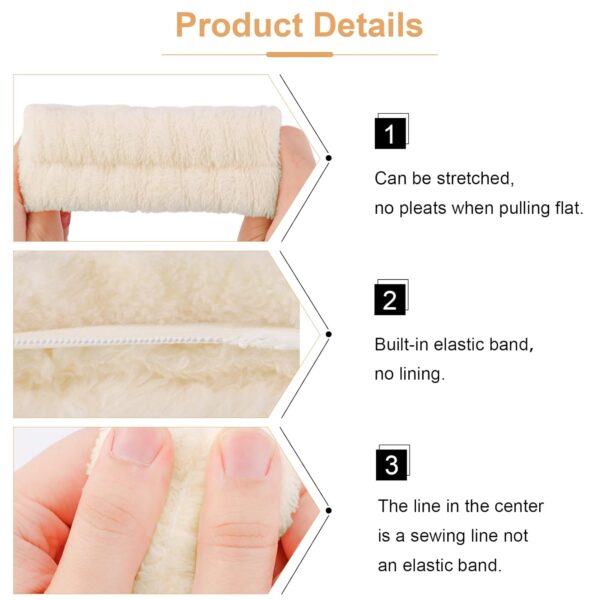 VELSCRUN 6 Pack Spa Headband, Makeup Headband, Face Wash Headbands, Skincare Headbands, Brown Sponge Hair Band Bow Tie Spa Head Band for Washing Face Wristband Set Hair Accessories for Women - Image 6