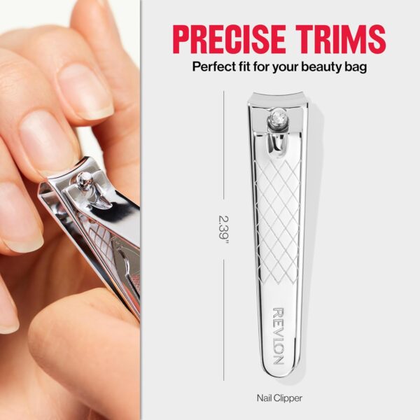Revlon Nail Clipper With File, Manicure Care Tool With a Curved Blade for an Accurate Trimming and Grooming, Easy to Use (Pack of 1) - Image 6