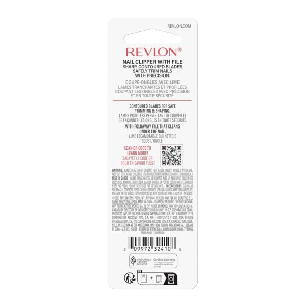 Revlon Nail Clipper With File, Manicure Care Tool With a Curved Blade for an Accurate Trimming and Grooming, Easy to Use (Pack of 1) - Image 9