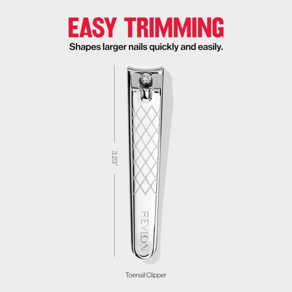 Revlon Nail Clipper, Gifts for Men & Women, Stocking Stuffers, Nail Care Tools, Curved Blade & Foldaway Nail File for Trimming & Grooming, Easy to Use (Pack of 1) - Image 4