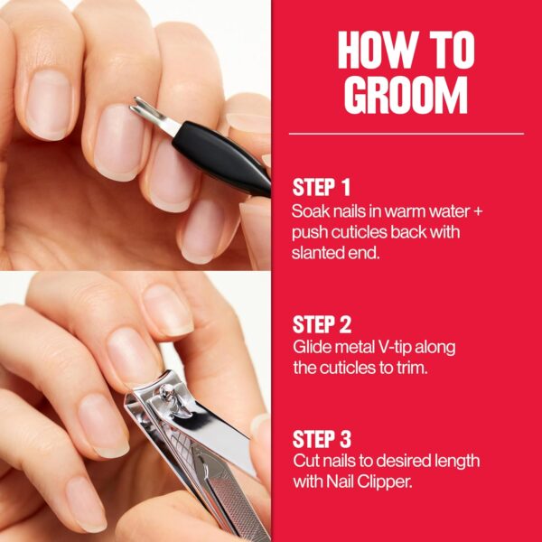 Revlon Nail Clipper With File, Manicure Care Tool With a Curved Blade for an Accurate Trimming and Grooming, Easy to Use (Pack of 1) - Image 7